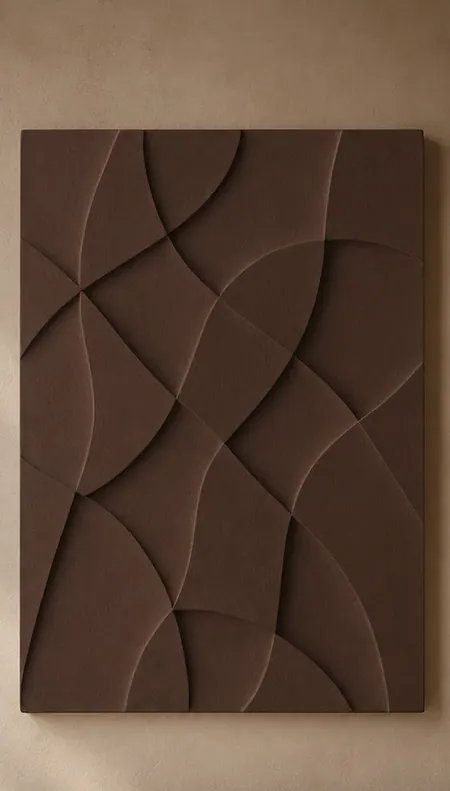 Carved wood relief panel