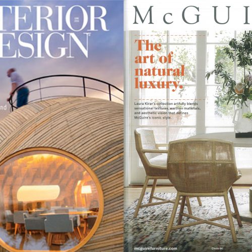 laura kirar, interior design, interior design magazine, mcguire, chairs, maketto, woven chairs, chic, stylish